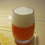 シェ松尾・松濤レストラン - 本日のデザート(赤肉メロンのジュレとクリームチーズ)