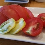 酒場 ふじ - 飛騨高山産トマト３種盛り。