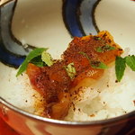 草喰 なかひがし - 鯉のあらいのせご飯