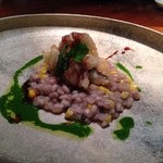 ラ・ロカンダ - 2015年8月　シェフズテーブルにて、東京の“セララバード”のお料理を頂きました♪[米]鱧・雑穀・クレソン