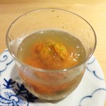 器楽亭 - アサリの煮凝り、雲丹