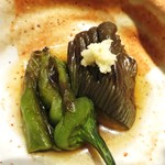 器楽亭 - 賀茂茄子、焼き万願寺