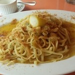 トラットリア グランボッカ - 【2015年8月】漁醤とレモンのスパゲッティ（生パスタ：大盛り）