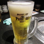 Matsunaga Bokujou - 生ビール　プレミアムモルツ　中　６００円