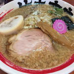 竹本商店 - 2015/8/12鰹そば800円細麺、背脂(中)