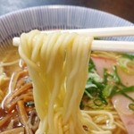 葉栗屋 - 中華麺の持ち上げ☆