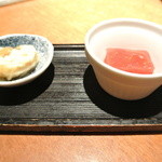 酒とそば まるき - ２０１５年８月１２日のお通し