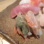 すし処 みどりや - ボタン海老の頭