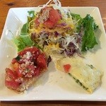 チャヤ ジャルディーノ シロヤマ - 201508 GIARDINO ★プレートセット（1050円）★サラダと本日のアンティパスト2種  