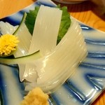 鳥好 - 2015年7月　白イカの刺身