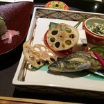 日本料理おおみ - 子持ち鮎塩焼き