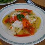 タコとサーモンのカルパッチョ（宴会コース）