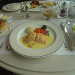 テラスレストラン - 2015/8  テラスランチ：A サーモンの白ワイン蒸し