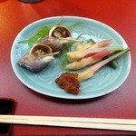 さかもと - バイ貝、谷中生姜