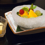 北新地 湯木 - 2015.8 水菓子  氷器盛り