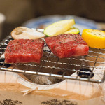 北新地 湯木 - 2015.8 宮崎牛サーロイン 炭火焼き