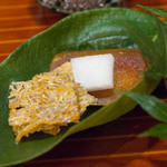 北新地 湯木 - 2015.8 湯木唐墨大根、たたみ鰯