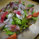 タケル クインディチ - 真鯵・真鯛・いなだのカルパッチョ サラダ仕立て