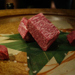 雄三郎 - 長崎県産ヘレ肉の盛合せ