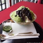 ふれんち茶懐石 京都福寿園茶寮 - 宇治抹茶金時氷セット