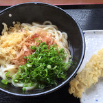 本格手打うどん はゆか - 温ぶっかけ＋穴子天。お勧め