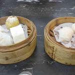 點好味　點心燒味專門店 - 料理写真:程なくして海老蒸し餃子と、豚餃子,潮州餃子,もち米ロールのセット品