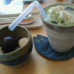 セットのスイーツとドリンク