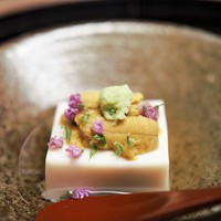 割烹 喜作 - 豆乳豆腐　塩水雲丹