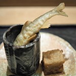 虎白 - 若鮎　蓮根餅　トリュフソース