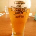 ベーカーバウンス - 2015/8 セットランチビール　プレミアムモルツハーフグラス￥２５０（税別）