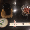 金寿司 - 料理写真:日本酒とお通しです。