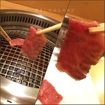 松阪牛網焼きおくやま - 網上で、しゃぶ   しゃぶ  上カルビ