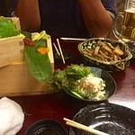 四国の食 わらやき三四郎 - ポテトサラダとあら煮