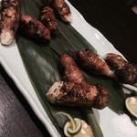 銀座 いっぱし - まつたけと谷中生姜の豚肉巻