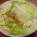 経堂らかん茶屋 - 地魚天ぷらと刺身の定食(サラダ)