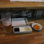 串五郎 - ビールと（北〇鮮のキムチ（笑）！