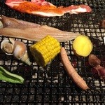 Hokkai Aburiyaki Ungasouko - 炉端は火が通るまで時間がかかります。