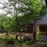 レイ コーヒーハウス - 入り口よりカフェと庭