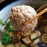 蕎肆 穂乃香 - 大きな鴨つくね。