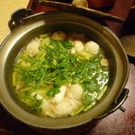 鶴の湯温泉 - 夕食(山芋のお鍋)