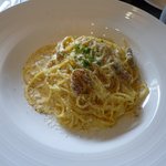 Pranzo B：セレクトパスタ（自家製パンチェッタと玉葱ペーストのカルボナーラ）