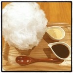かき氷工房 雪菓 - 納豆きな粉カキ氷。ってどうやって食べるんだ？