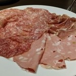 トラットリア クアルト - 【2015年８月夜】生ハムのなど4種類盛合せ