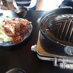 高瀬川 - 河原のテラスでジンギスカン