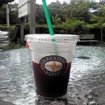 モトテカコーヒー軽井沢 - アメリカーノ（アイス）飲みかけ