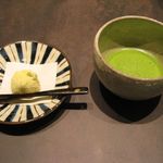 京都 なだ万 賓館 - うぐいす餅と抹茶(2015.05)