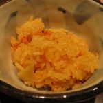 京都 なだ万 賓館 - 桜海老と竹の子の炊き込みのアップ(2015.05)