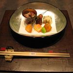 前菜、蛍烏賊のマリネ他(2015.05)