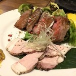 美味物問屋 うれしたのし屋 - ローストビーフとベーコン２種盛り