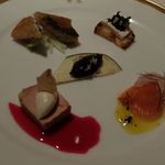 アピシウス - 日替わりオードブル（フォアグラ、キャビア、チーズ、ウナギ、サーモン・シマアジ）